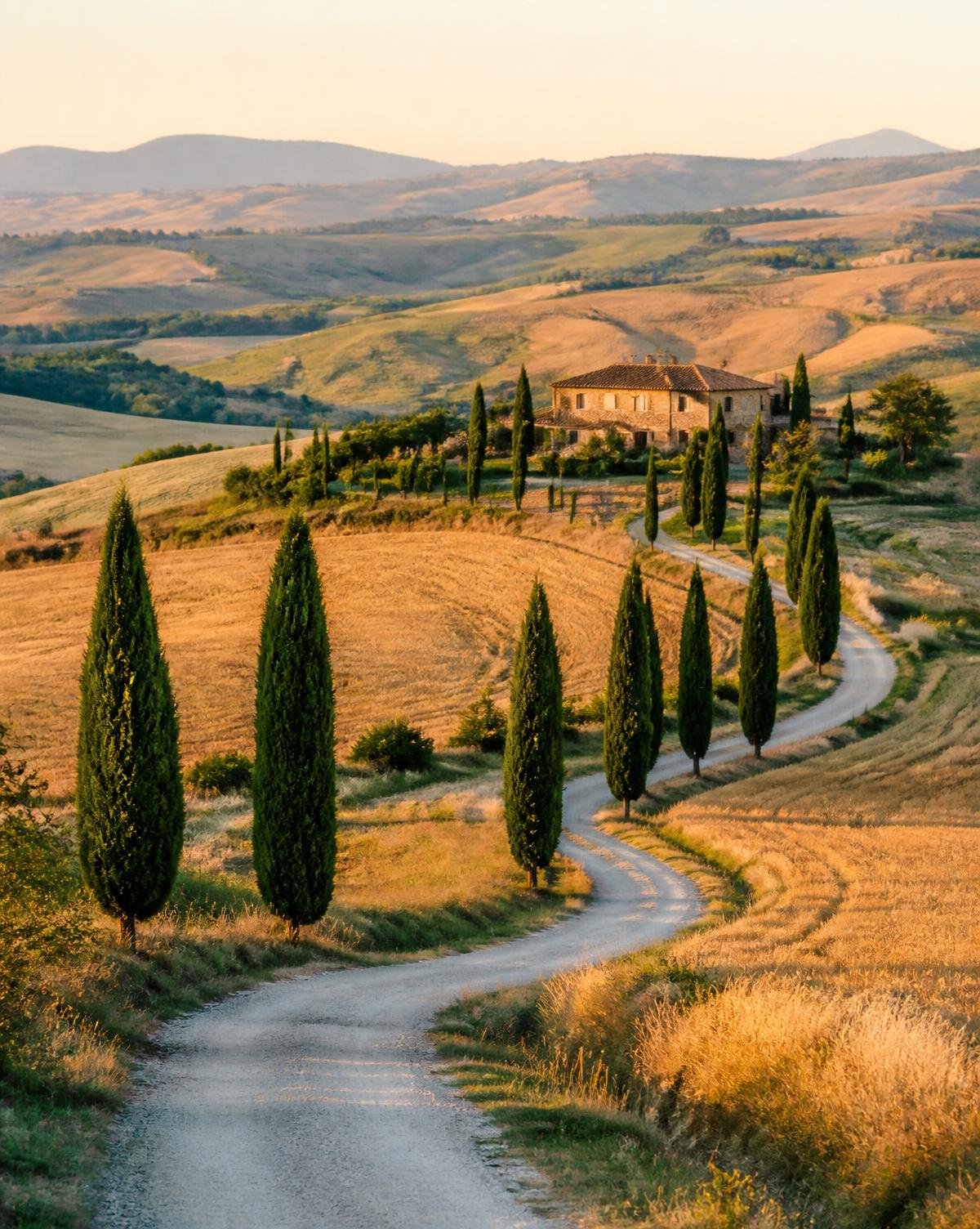 Campagna e colline intorno al podere